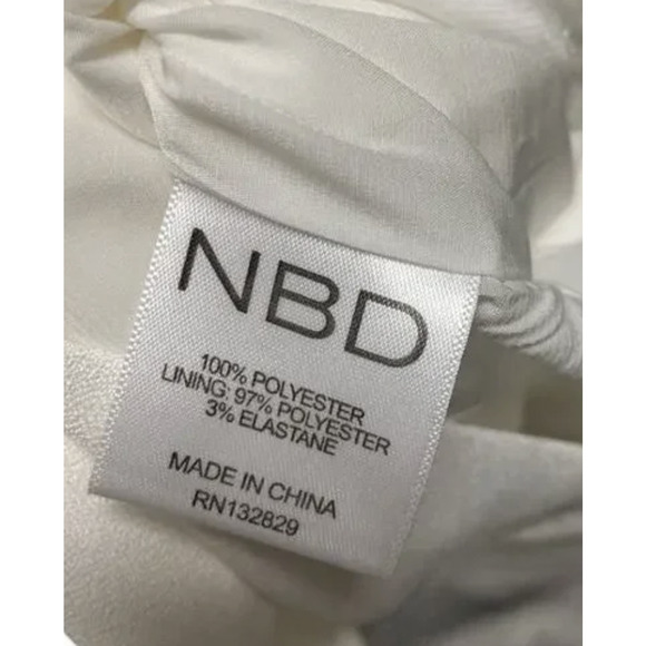 REVOLVE NBD Skirt Women X Small White Glam Cutout Straight Solid Zip Pencil Mini - Picture 7 of 9